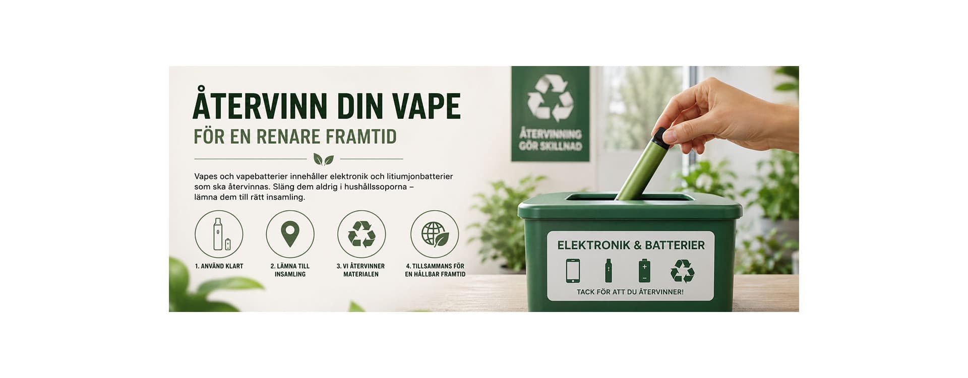 How do you recycle a vape in Sweden?