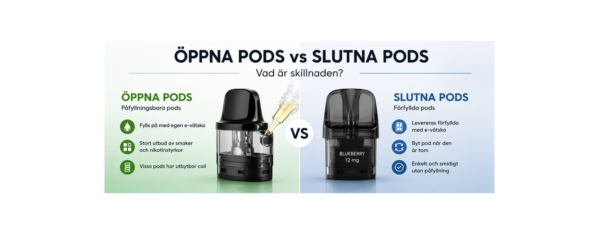 What is the difference between open and closed vape pods?