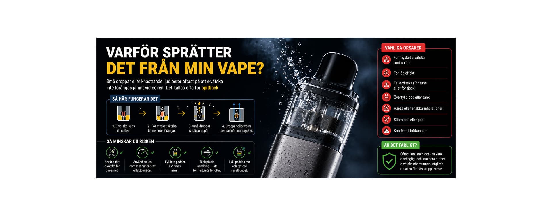 Why is my vape spitting?