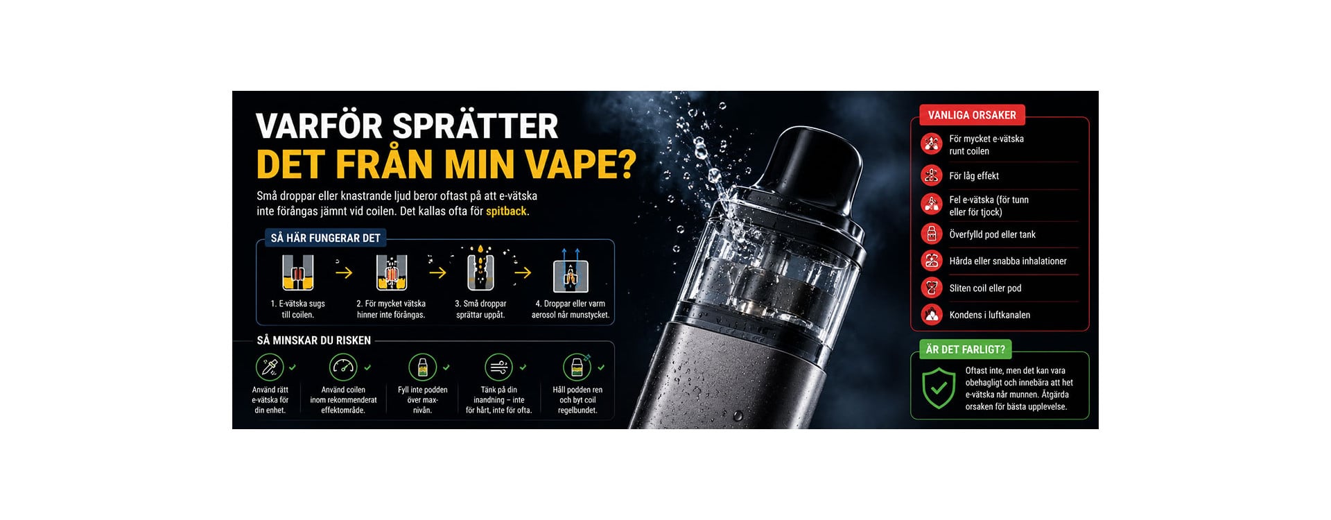 Why is my vape spitting? Why is my vape spitting?